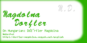 magdolna dorfler business card